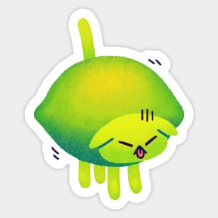 Lime Cat Sticker